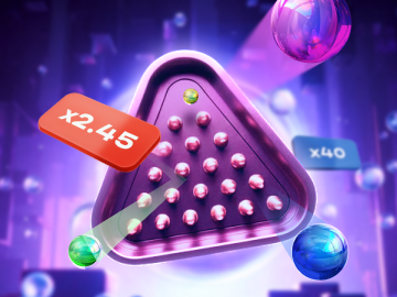Skrin permainan Plinko